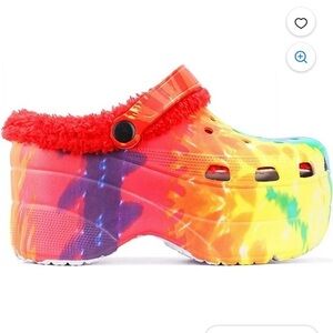 New Cape Robbin Gardener 3 Rainbow Praid Platform Clogs Sleep On Faux Blue Red